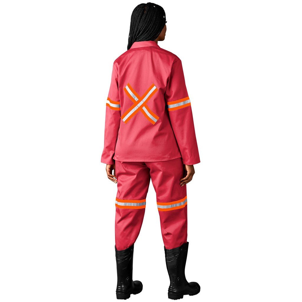Trade Polycotton Conti - Suit Reflective Arms, Legs & Back - Orange Tape - Brand your company Logo! Get a quote - Promo Lingo