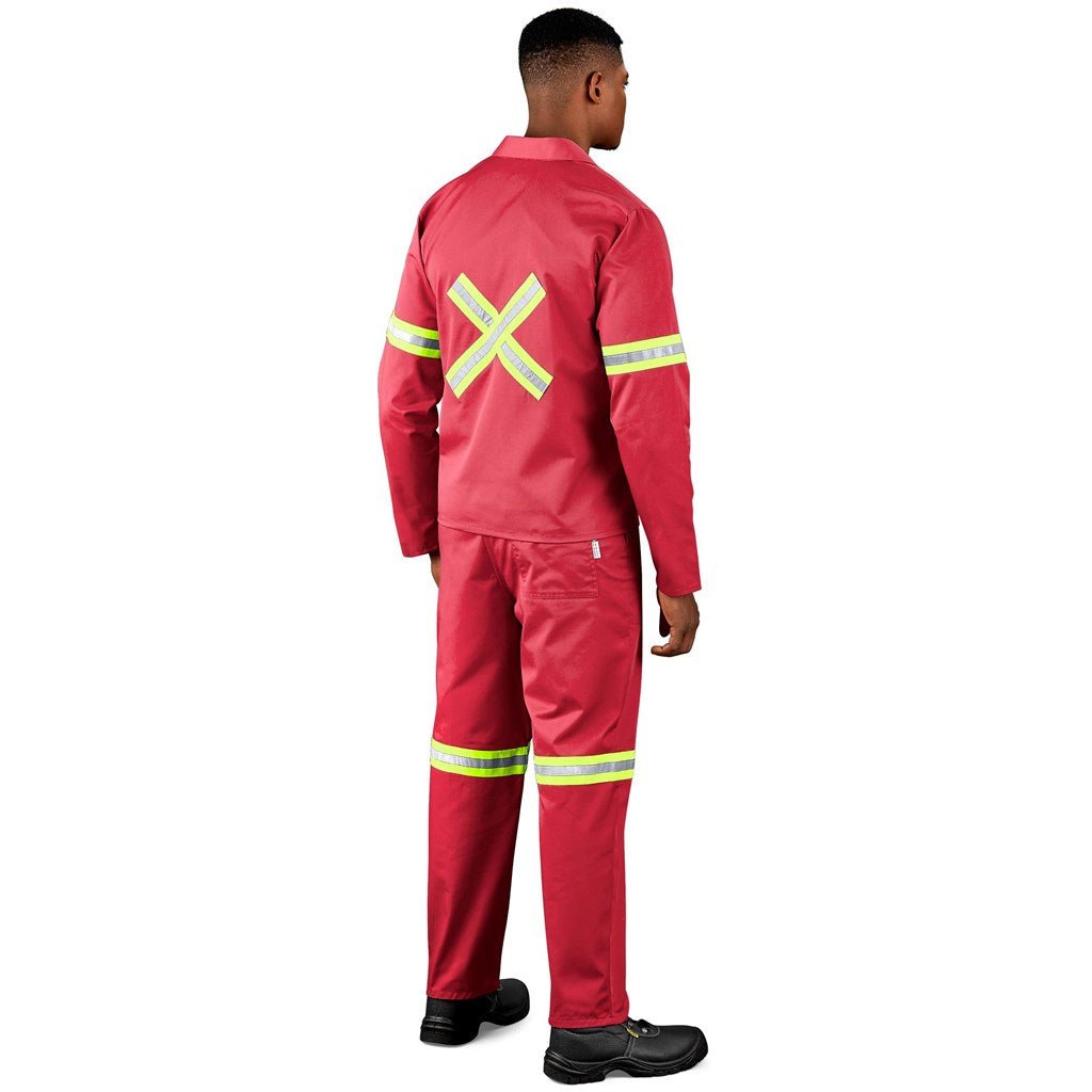 Trade Polycotton Conti Suit - Reflective Arms, Legs & Back - Yellow Tape - Brand your company Logo! Get a quote - Promo Lingo