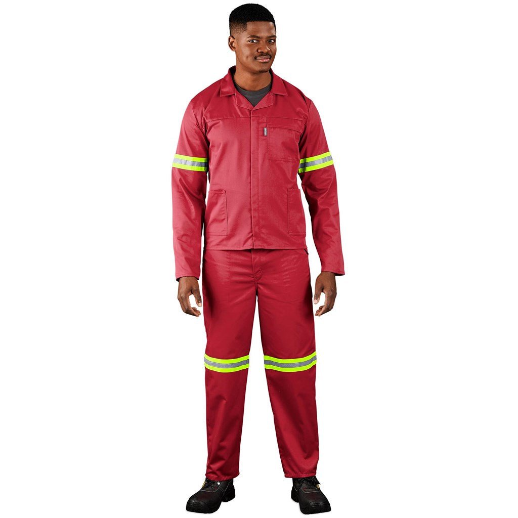 Trade Polycotton Conti Suit - Reflective Arms, Legs & Back - Yellow Tape - Brand your company Logo! Get a quote - Promo Lingo