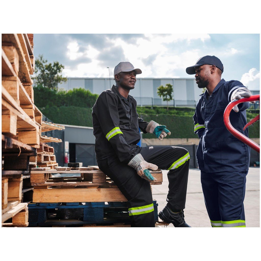 Trade Polycotton Conti Suit - Reflective Arms & Legs - Yellow Tape - Brand your company Logo! Get a quote - Promo Lingo