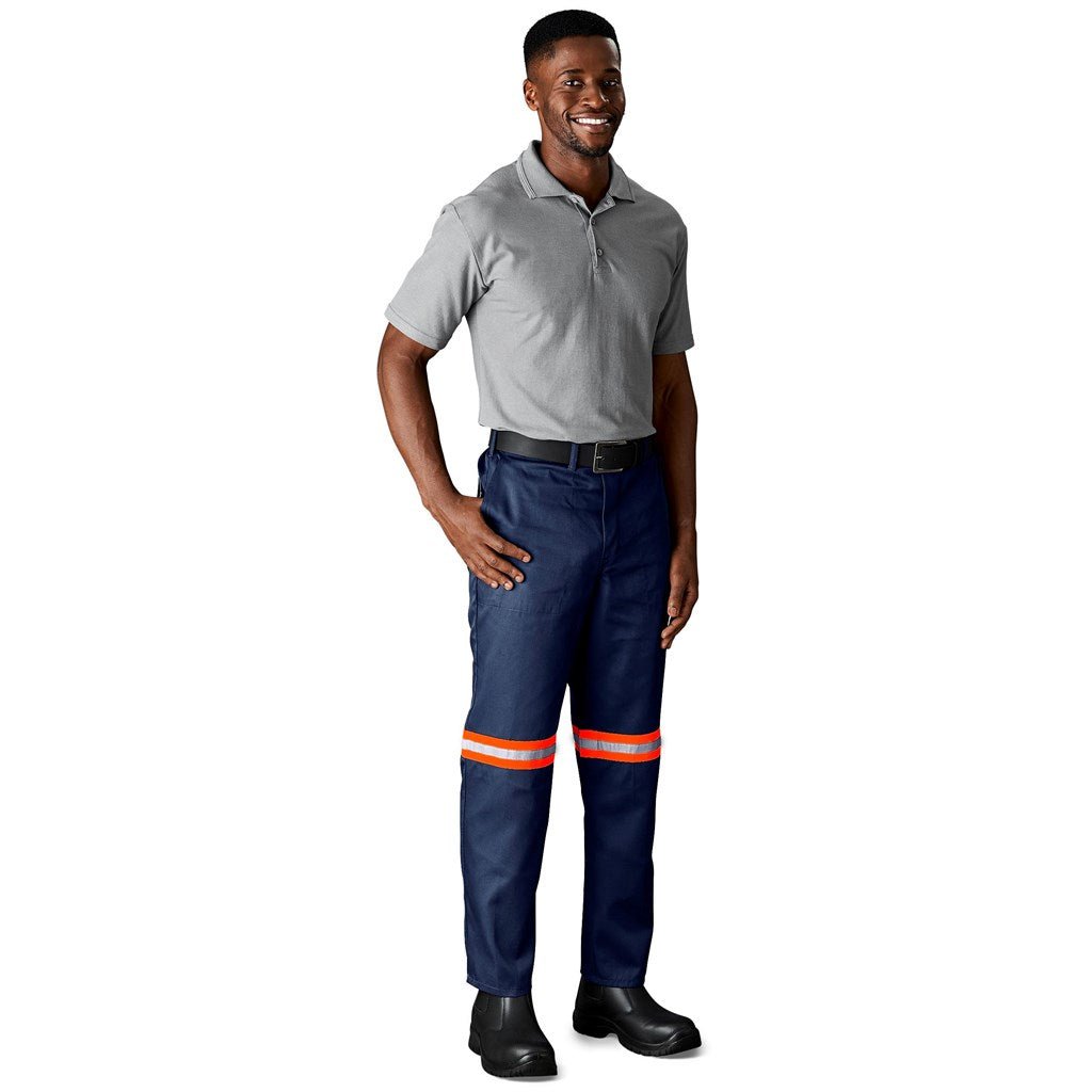 Trade Polycotton Pants - Reflective Legs - Orange Tape - Brand your company Logo! Get a quote - Promo Lingo