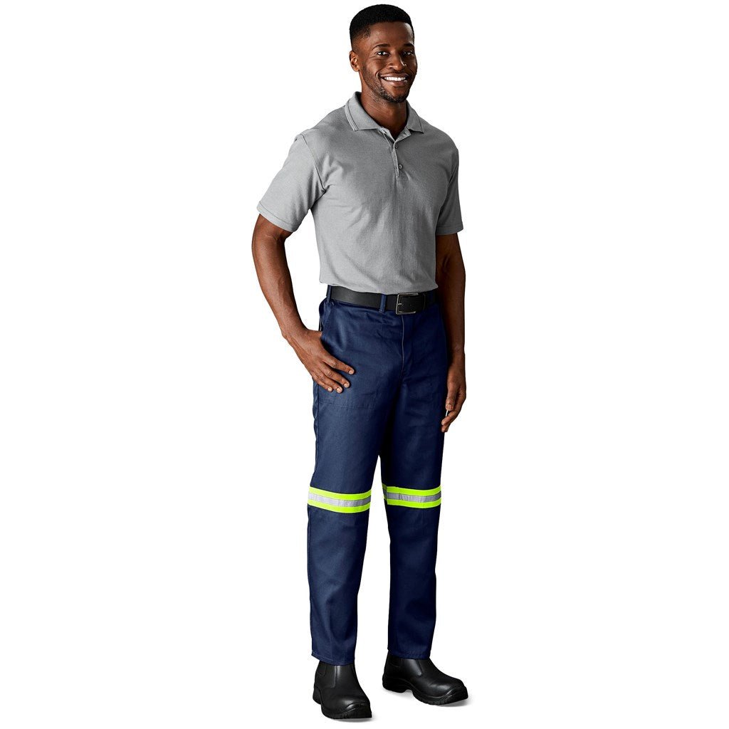 Trade Polycotton Pants - Reflective Legs - Yellow Tape - Brand your company Logo! Get a quote - Promo Lingo