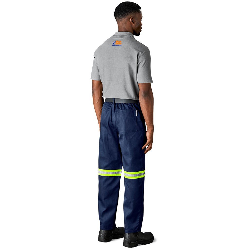 Trade Polycotton Pants - Reflective Legs - Yellow Tape - Brand your company Logo! Get a quote - Promo Lingo