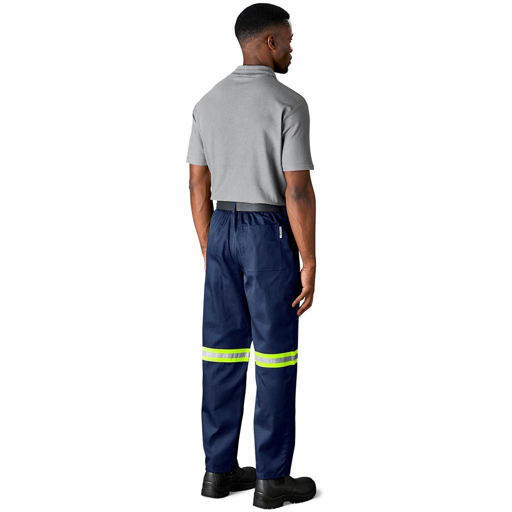 Trade Polycotton Pants - Reflective Legs - Yellow Tape - Brand your company Logo! Get a quote - Promo Lingo
