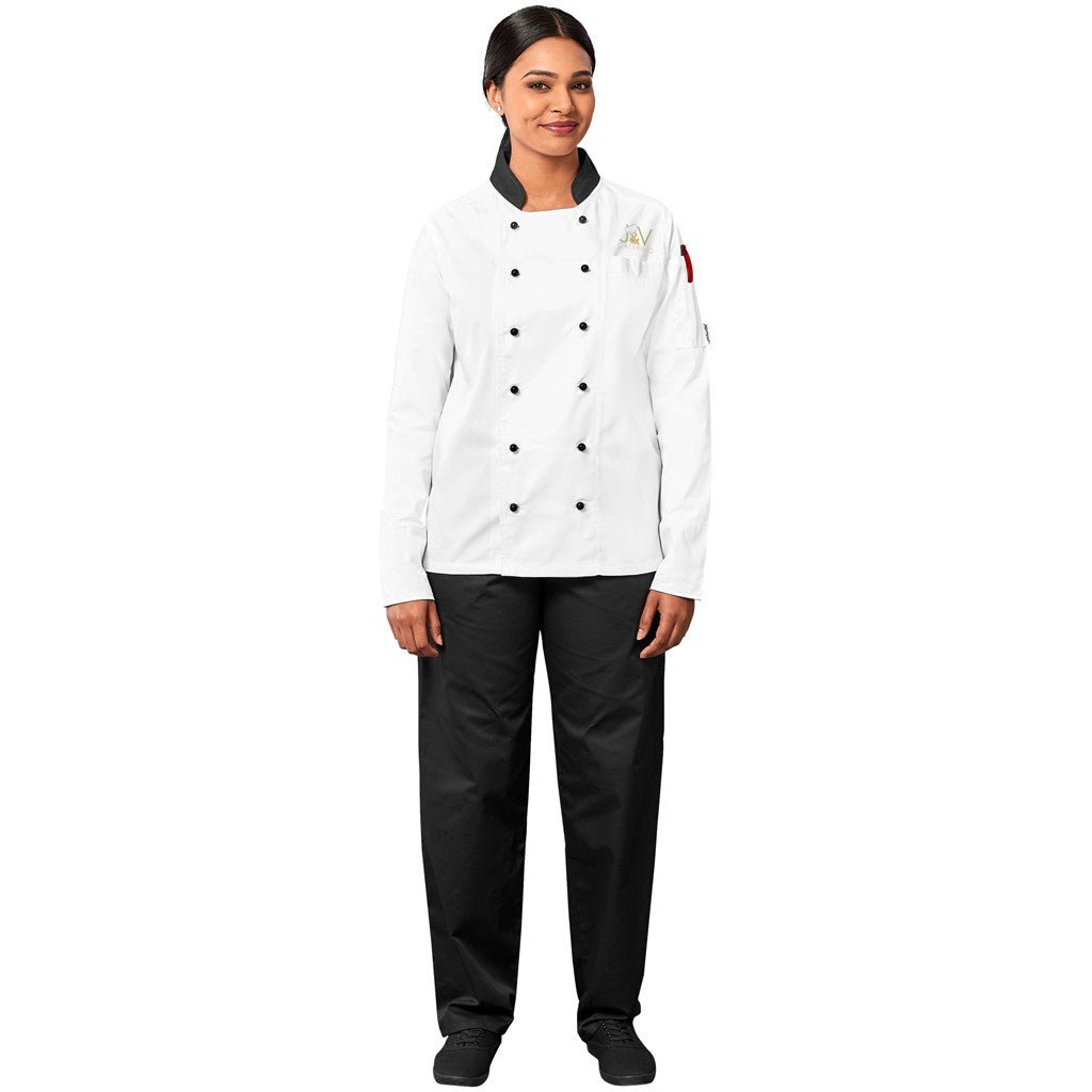 Unisex Long Sleeve Toulon Chef Jacket - Brand your company Logo! Get a quote - Promo Lingo