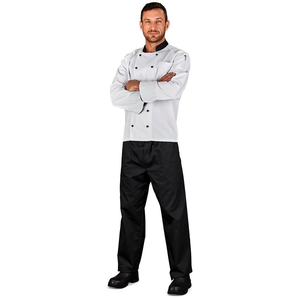 Unisex Long Sleeve Toulon Chef Jacket - Brand your company Logo! Get a quote - Promo Lingo