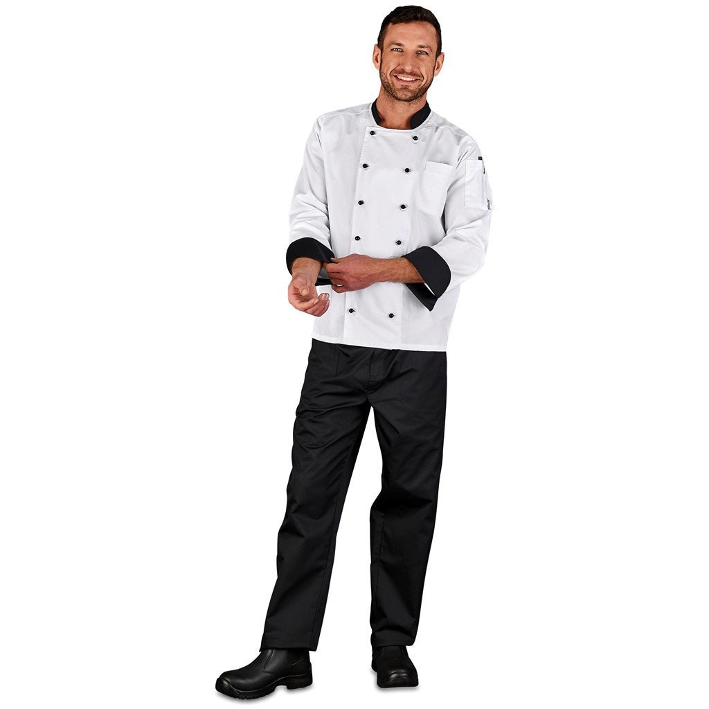 Unisex Long Sleeve Toulon Chef Jacket - Brand your company Logo! Get a quote - Promo Lingo