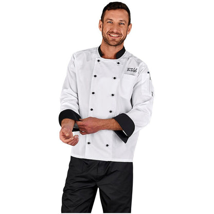 Unisex Long Sleeve Toulon Chef Jacket - Brand your company Logo! Get a quote - Promo Lingo