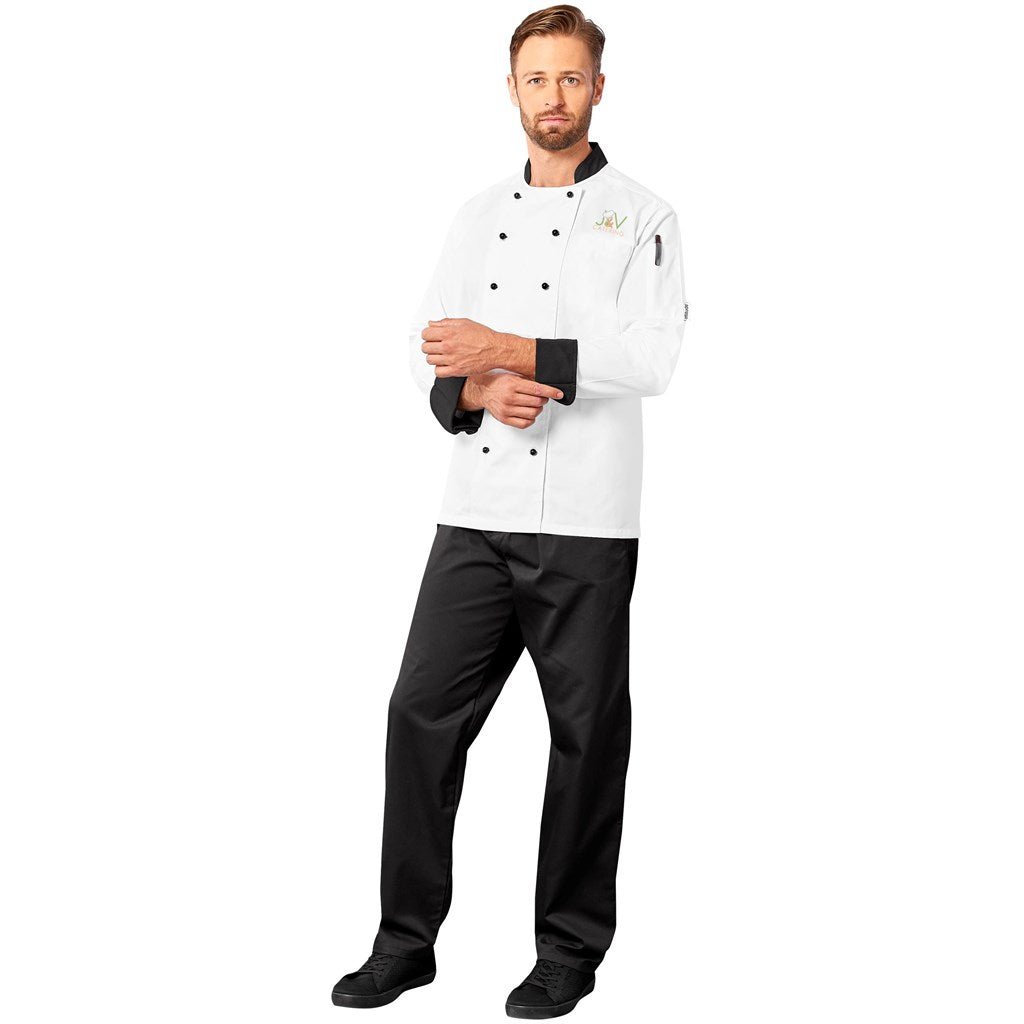 Unisex Long Sleeve Toulon Chef Jacket - Brand your company Logo! Get a quote - Promo Lingo
