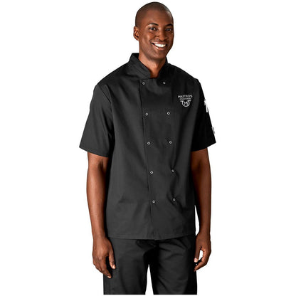 Unisex Short Sleeve Zest Chef Jacket for Culinary Pros - Brand your company Logo! Get a quote - Promo Lingo