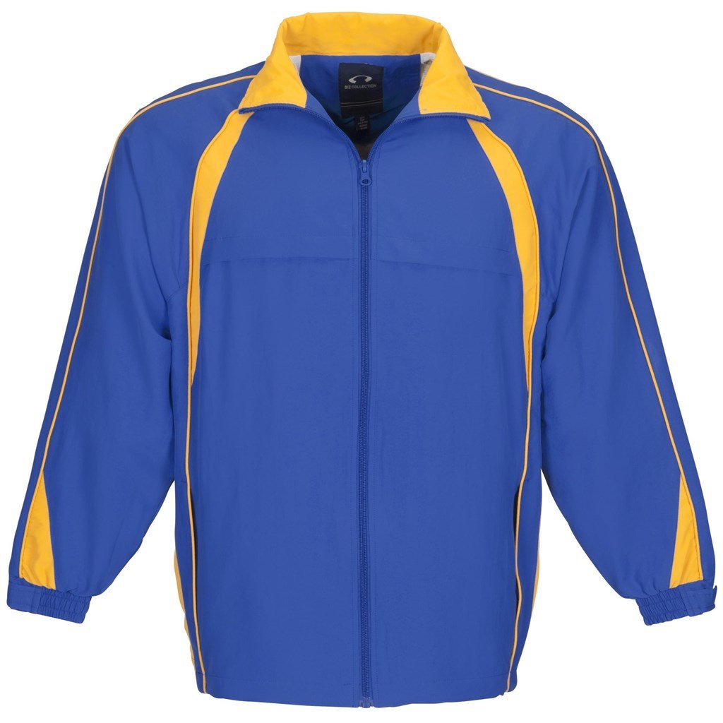 Unisex Splice Track Top - Royal Blue Yellow - Brand your company Logo! Get a quote - Promo Lingo