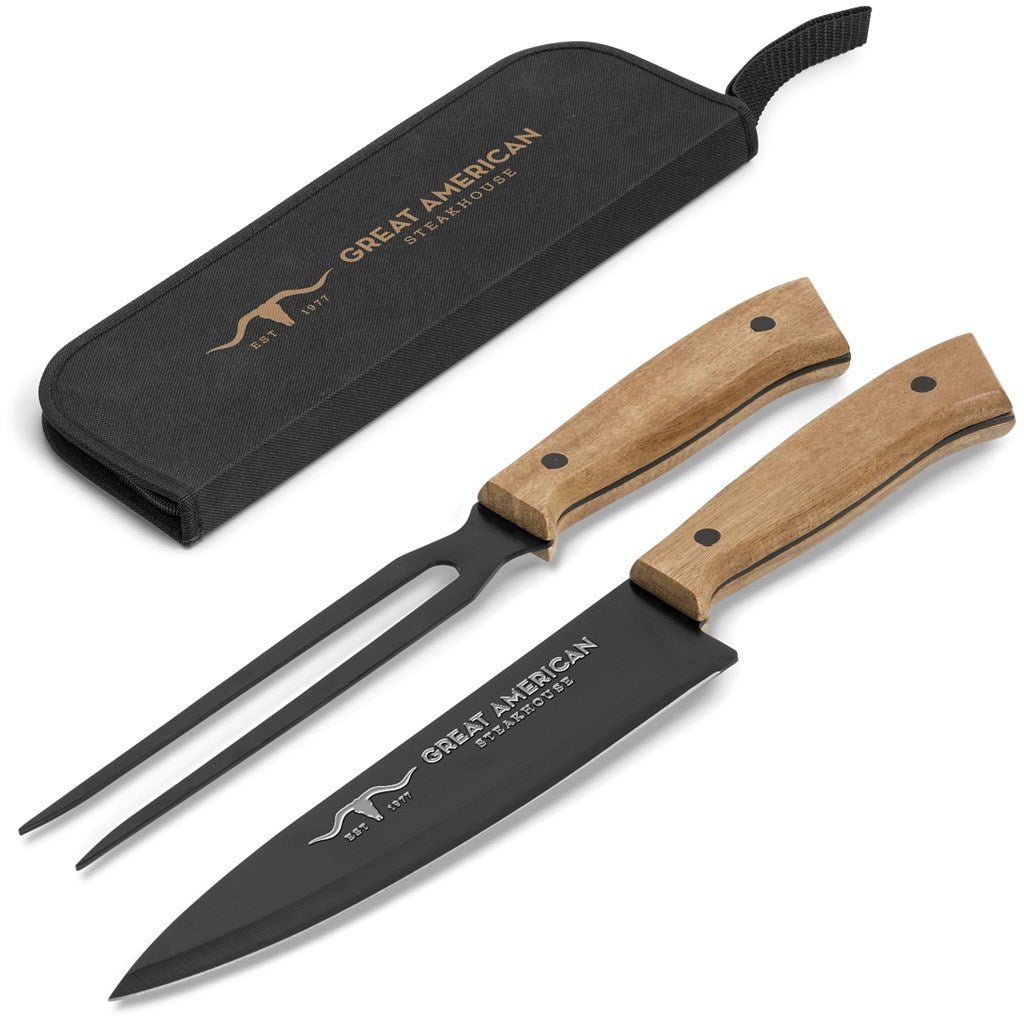 US Basic Butcher's Block Carving Set - Brand your company Logo! Get a quote - Promo Lingo