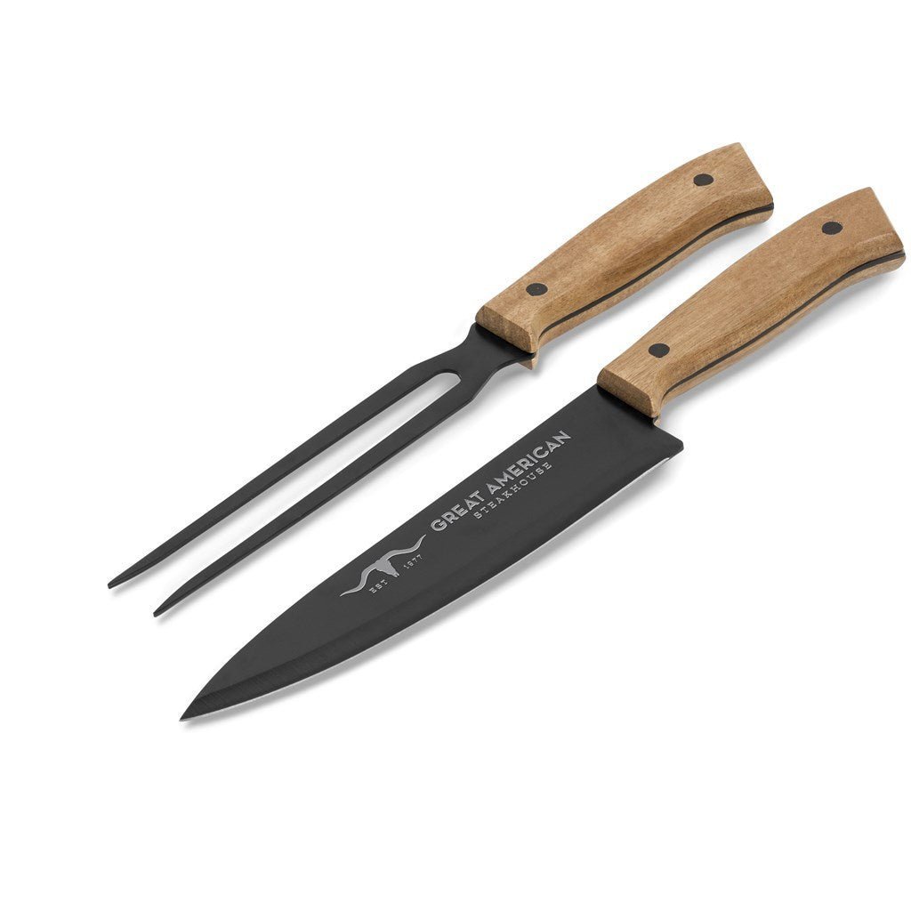 US Basic Butcher's Block Carving Set - Brand your company Logo! Get a quote - Promo Lingo