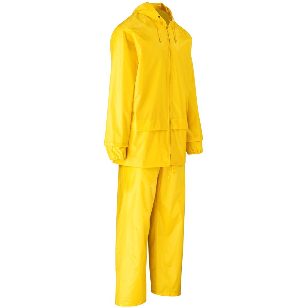 Weather Polyester/PVC Rainsuit - Yellow - Brand your company Logo! Get a quote - Promo Lingo