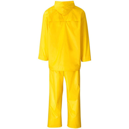 Weather Polyester/PVC Rainsuit - Yellow - Brand your company Logo! Get a quote - Promo Lingo