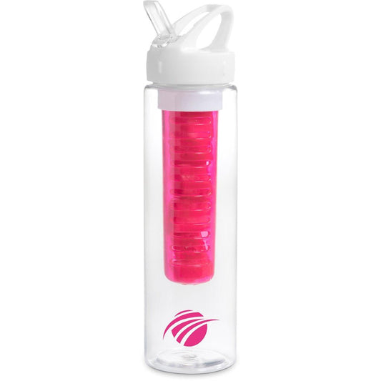 Zest Plastic Infuser Bottle - 750ml - Pink - Brand your company Logo! Get a quote - Promo Lingo